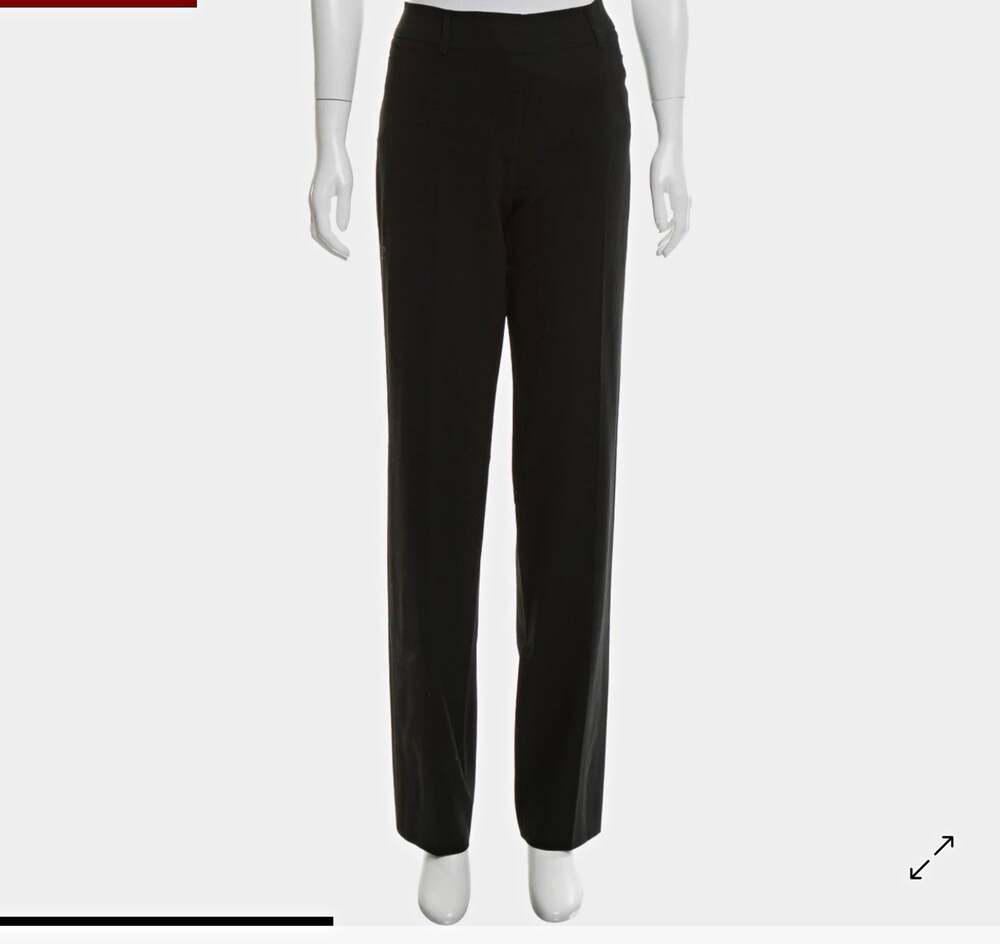 Piazza Sempione Uma Women’s Black Wool Stretch Trousers Made in Italy IT 44